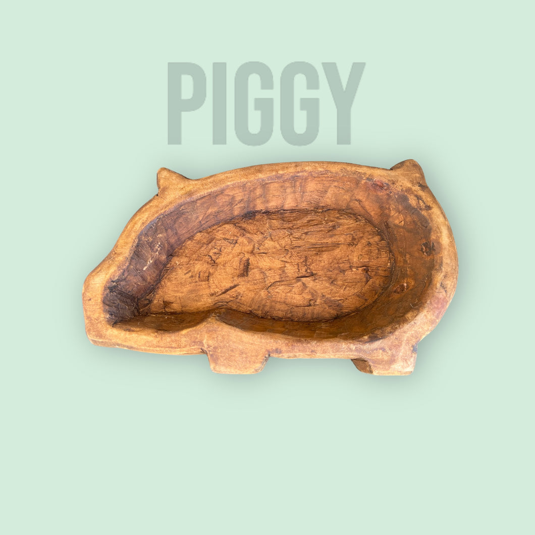 Farm Animal Wood Bowls